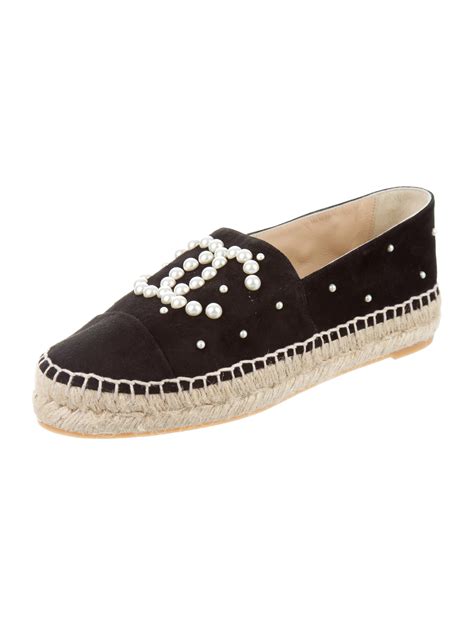 chanel espadrilles 2017 pearl|authentic Chanel espadrilles for sale.